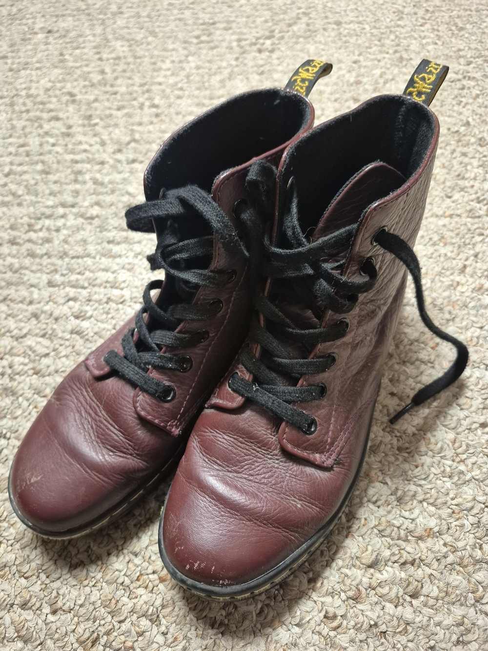 Dr. Martens Women's Oxblood Leyton Lace-Up Boots